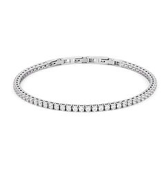 bracciale tennis uomo in Acciaio con Zirconi bianchi Comete Gioielli