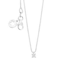 Women's necklace in 375‰ white gold with white diamond from the Storia di Luce Diamonds Collection by Comete Jewelry