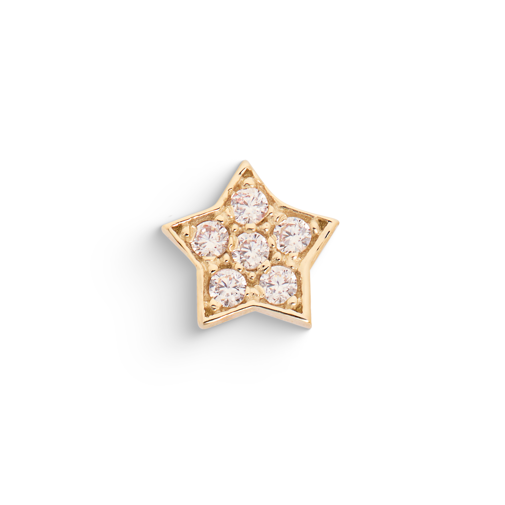 Mono Orecchino da donna in Oro giallo 375‰ a Stella con zirconi bianchi di Ambrosia Gioielli come regalo di compleanno da Dea