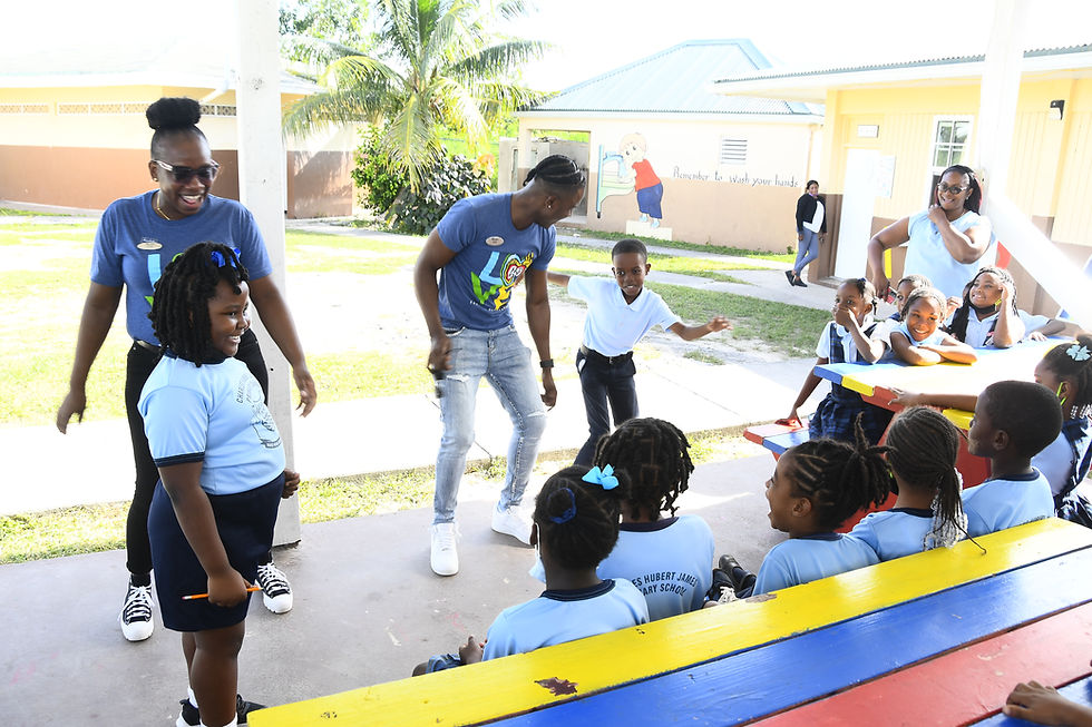 Sandals Foundation members engage students of North and Middle Caicos in a dance competition