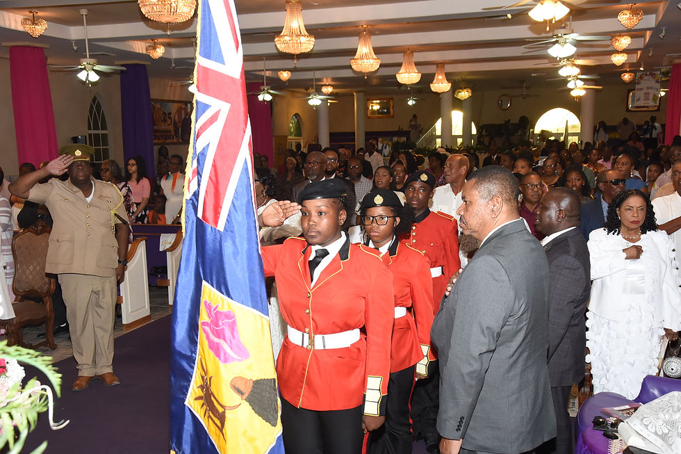 Nimrol Beckles (left of the photo) and the Cadet Corps participate in the Abundant Life Ministries International Church’s Annual Mothers Day Awards and Concert in May 2025.