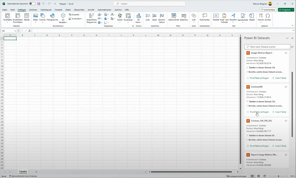 Verbindung zum Power BI herstellen