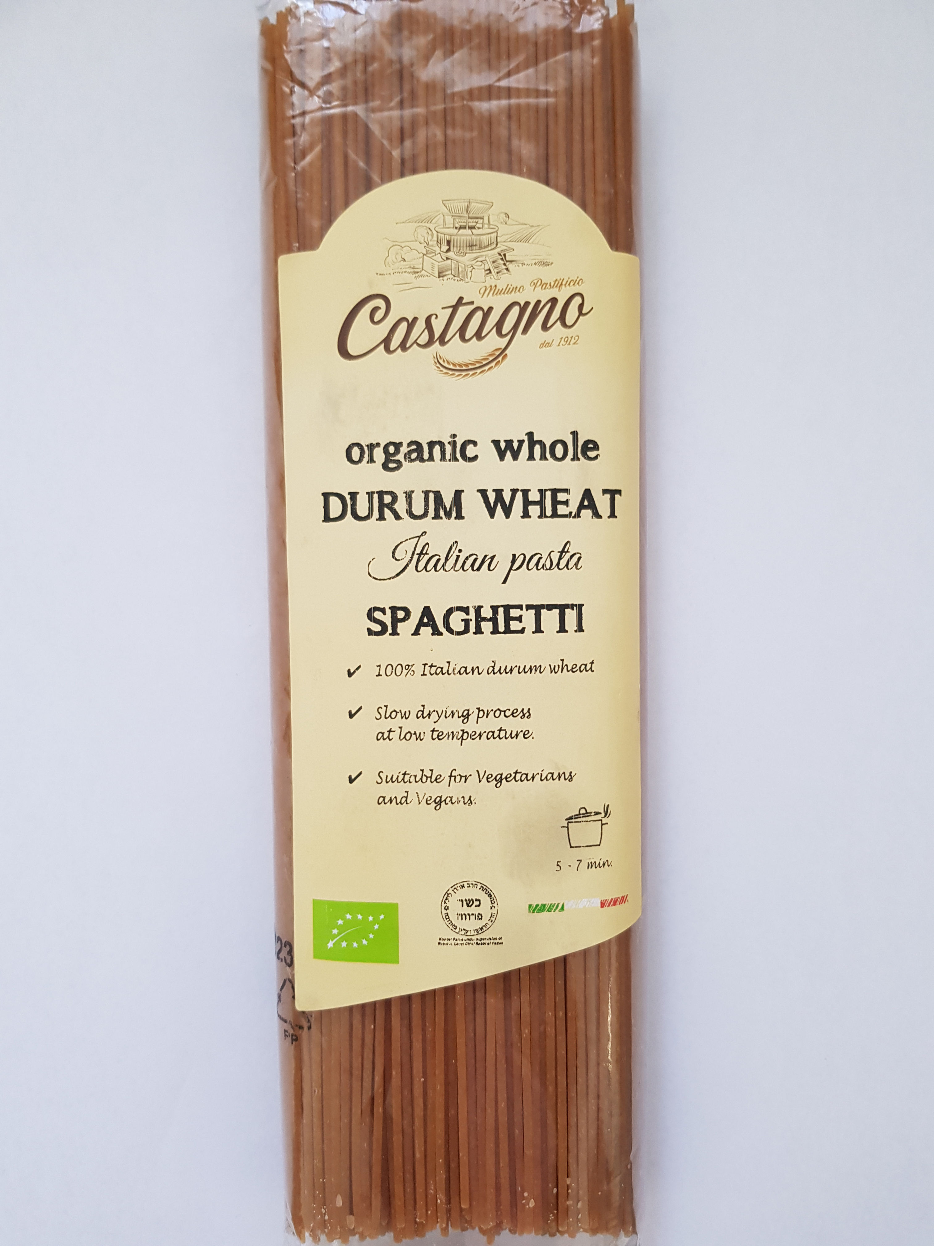 Castagno Organic Whole Durum Wheat Pasta 500g