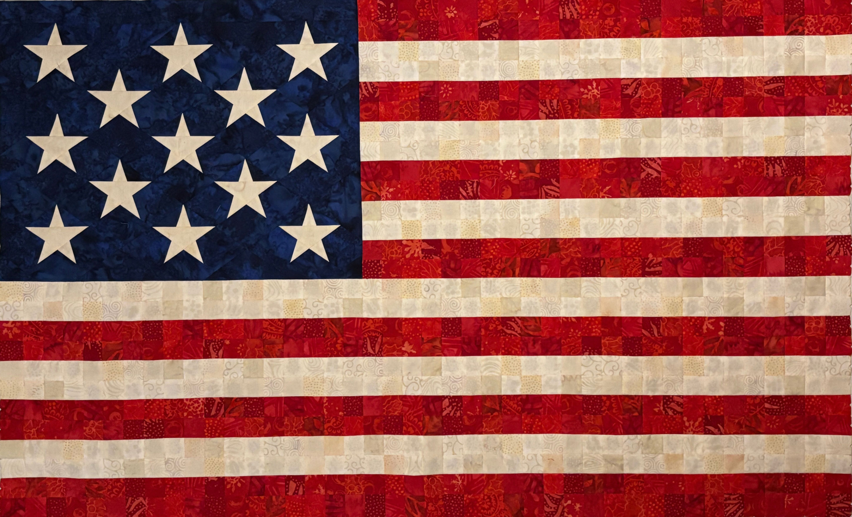 American Flag Laser-Cut Quilt Kit - 13 Stars