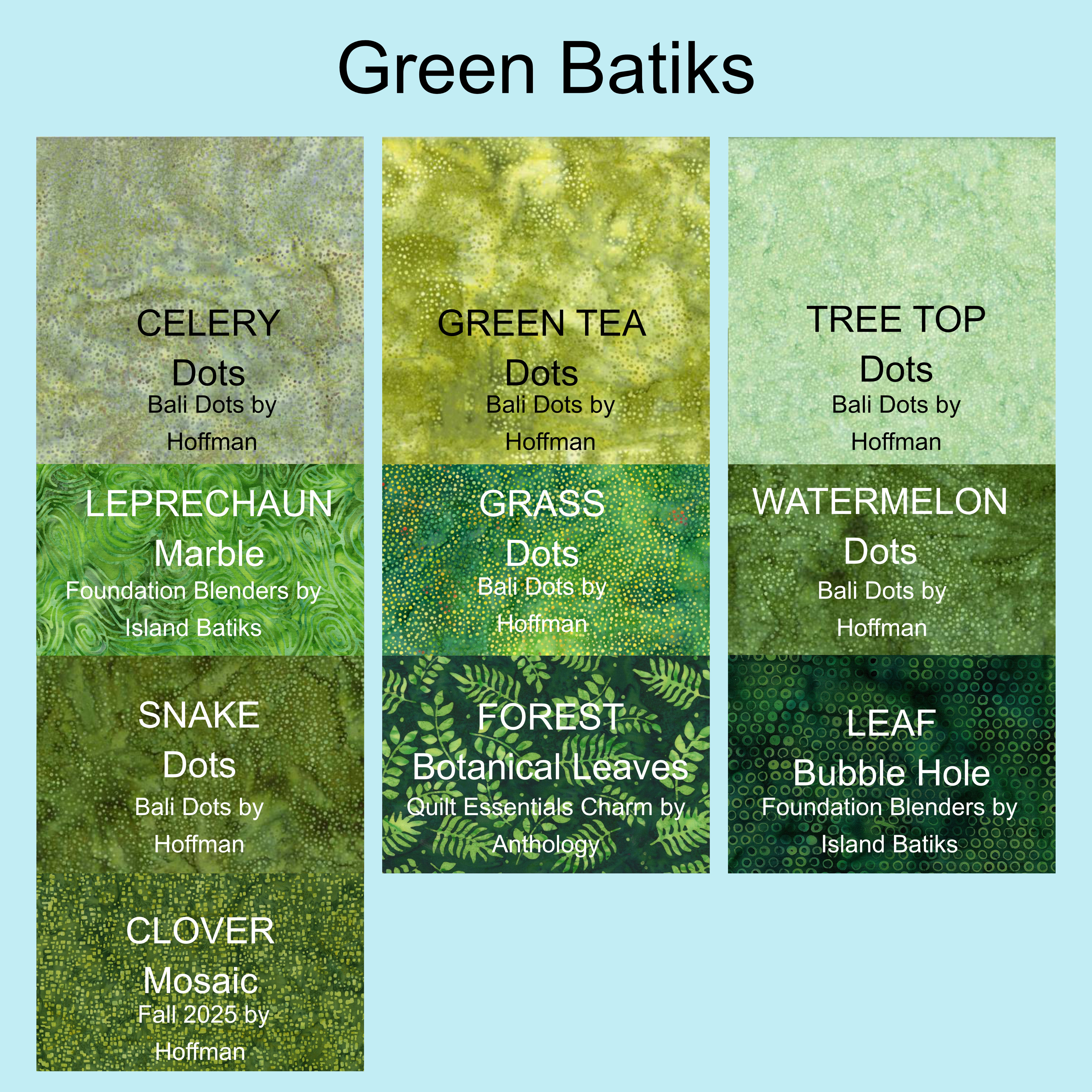 Green Batik Fabrics