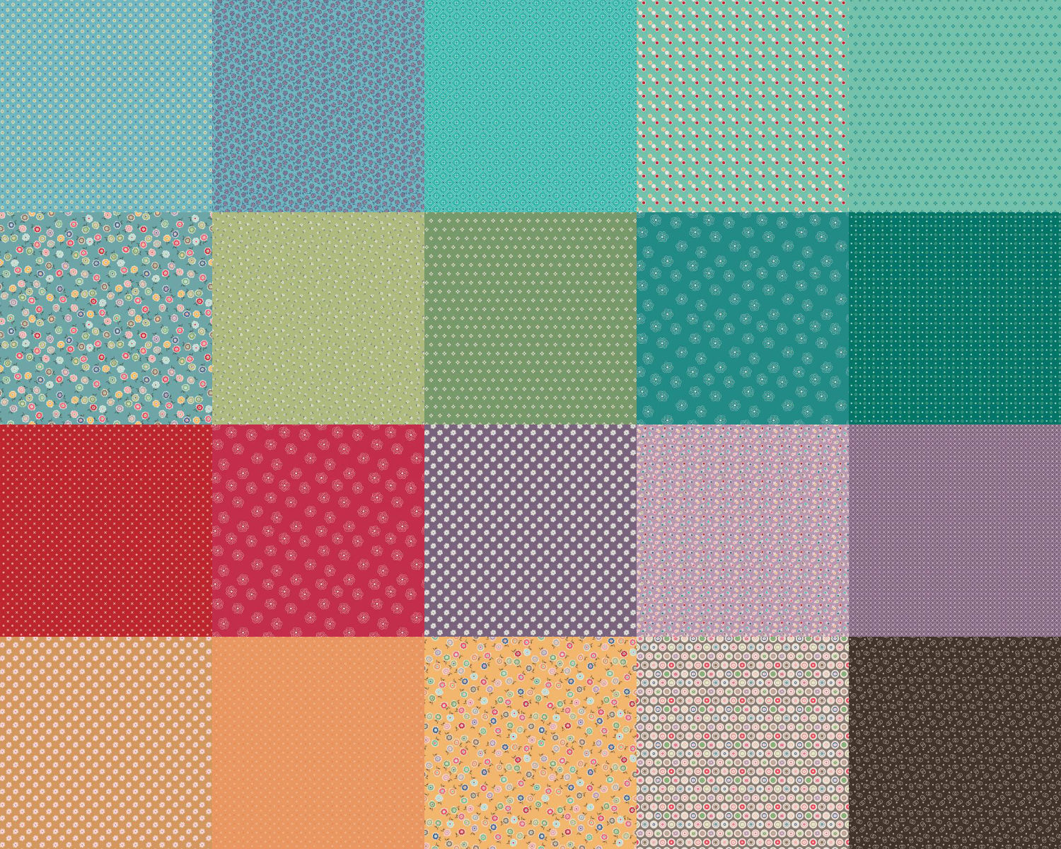 Bee Dots Collection by Lori Holt, 20 Fat Quarter Bundle