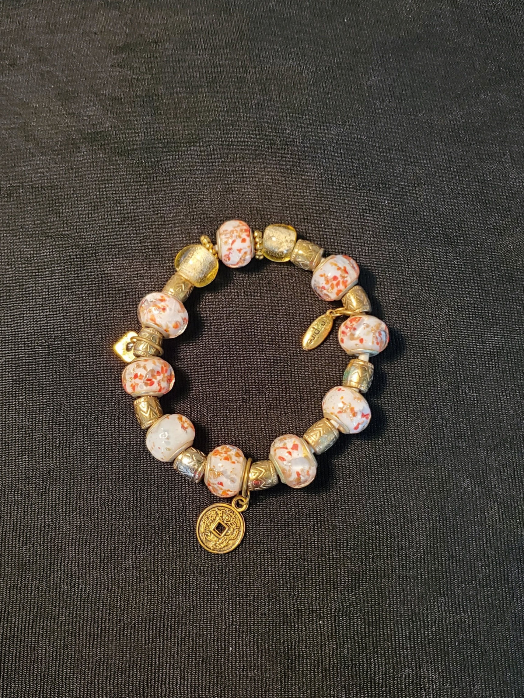 Gold & Orange Bracelet