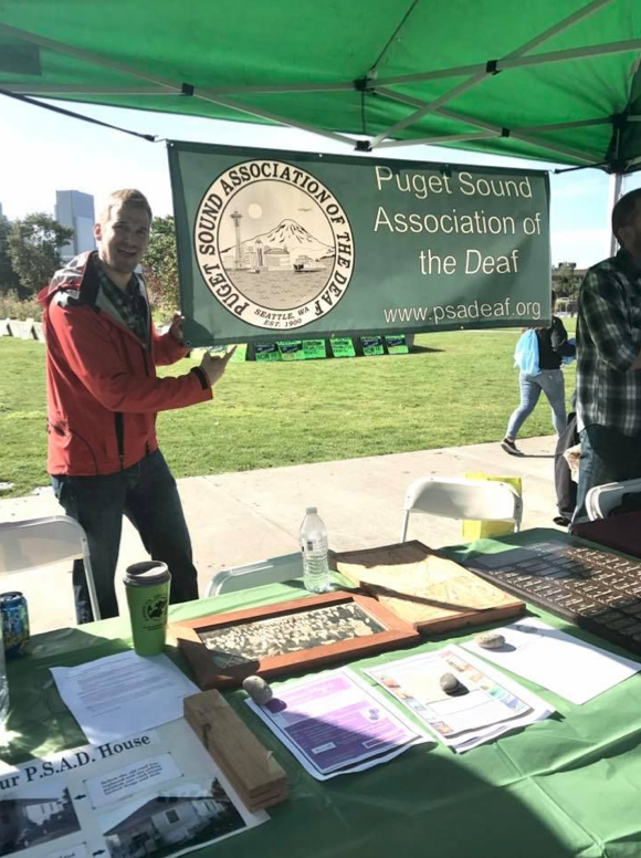 2016 PSAD President at Booth Photo at Deaf Thrive Day