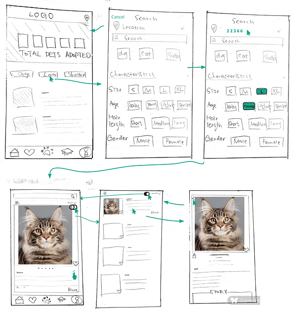 The search user flow