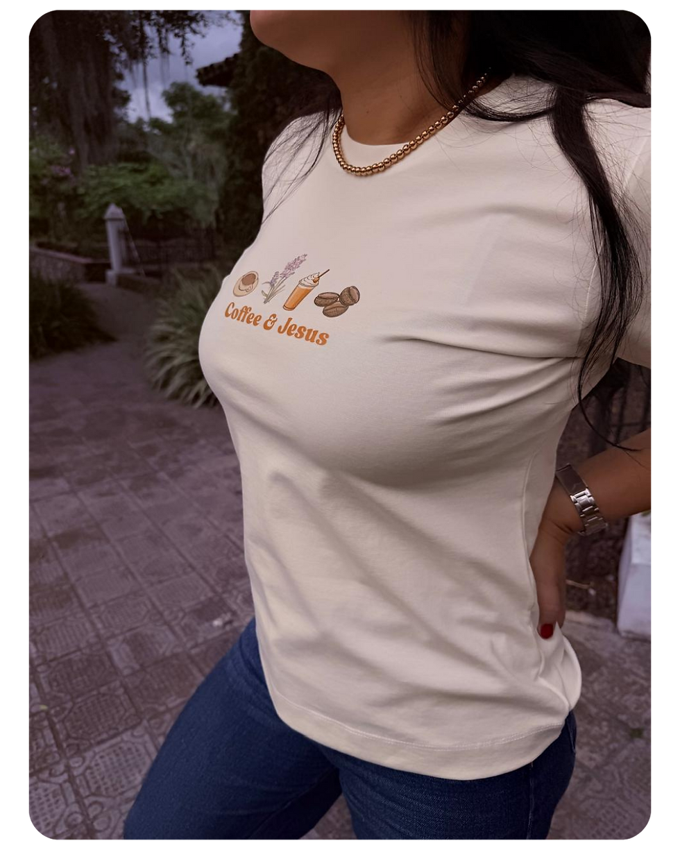 Miniatura: Camiseta básica marfil