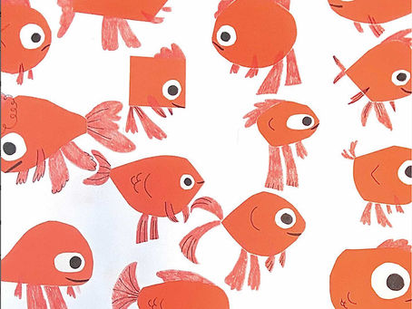 Cut out paper character design - Goldfish