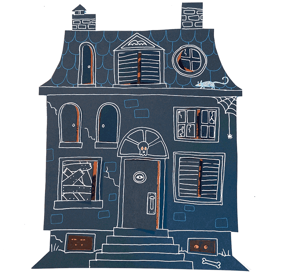 Halloween Haunted House paper craft
