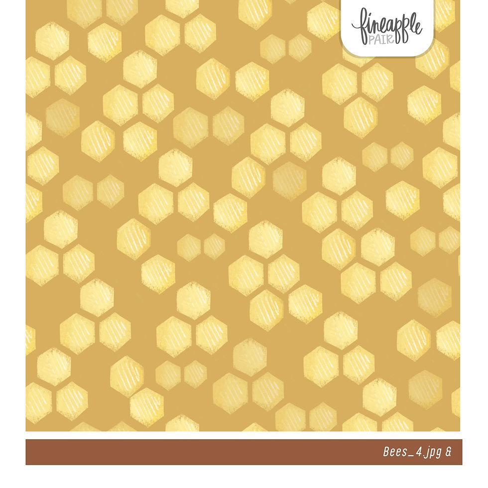 Thumbnail: Bees and Honey Digital Paper