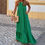 Thumbnail: New Cross-border Women's Fashion Sleeveless Halter Long Beach Dress