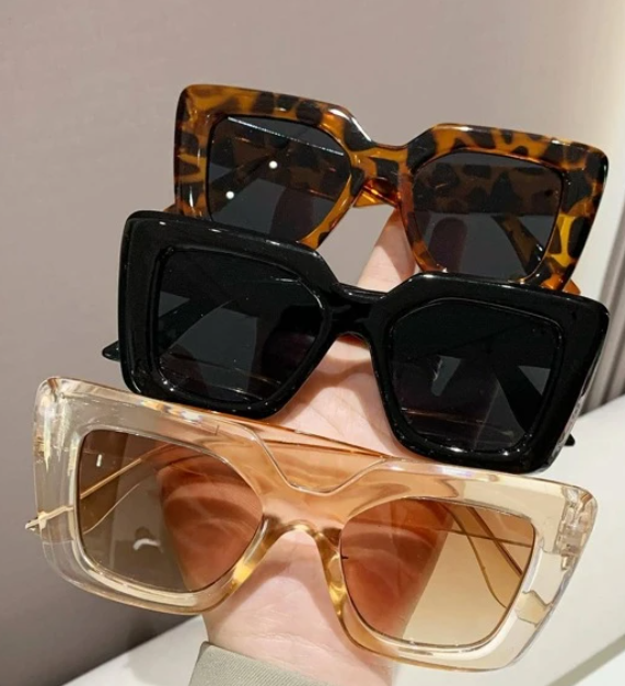 3pcs Square Shaped Plastic Fashion Sunglasses