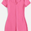 Thumbnail: Notched Neck Rib Knit Unitard Romper