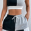 Thumbnail: Color Block One Shoulder Crop Top & Drawstring Waist Shorts