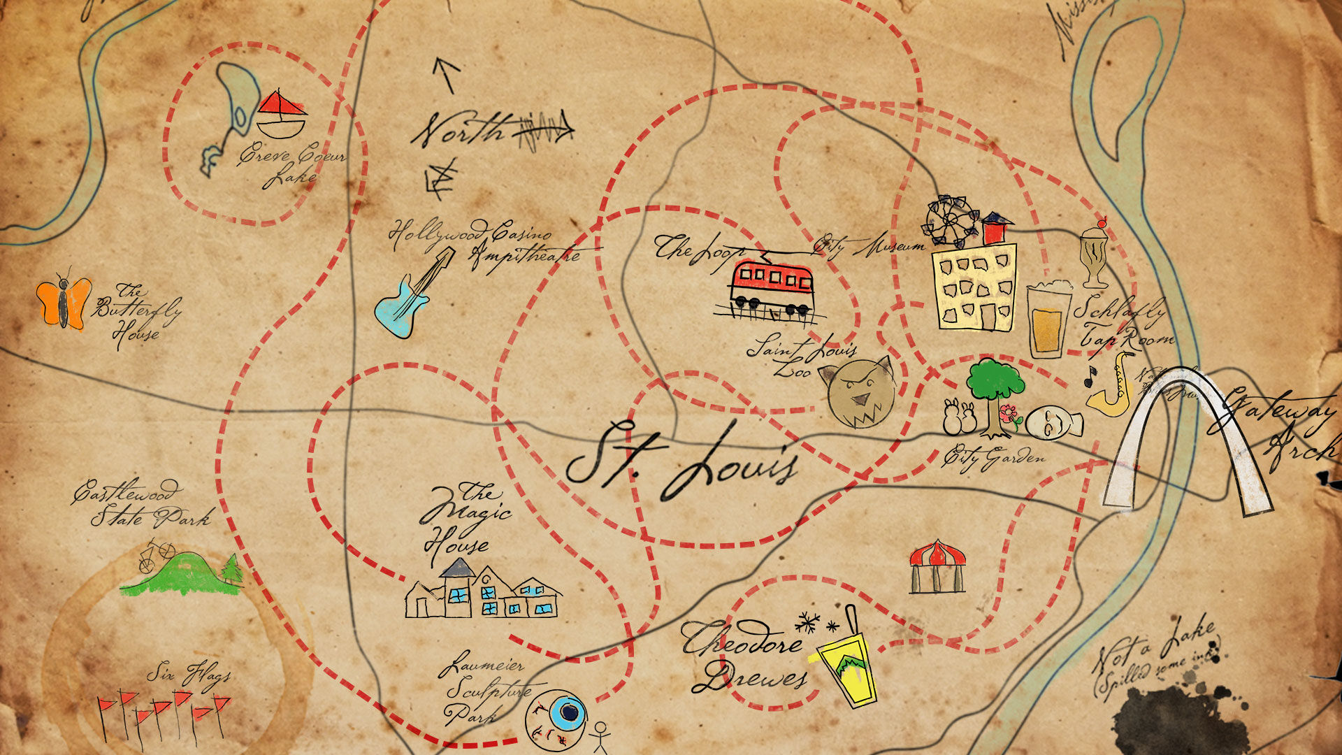 The map Lewis & Clark used on they journey across St. Louis