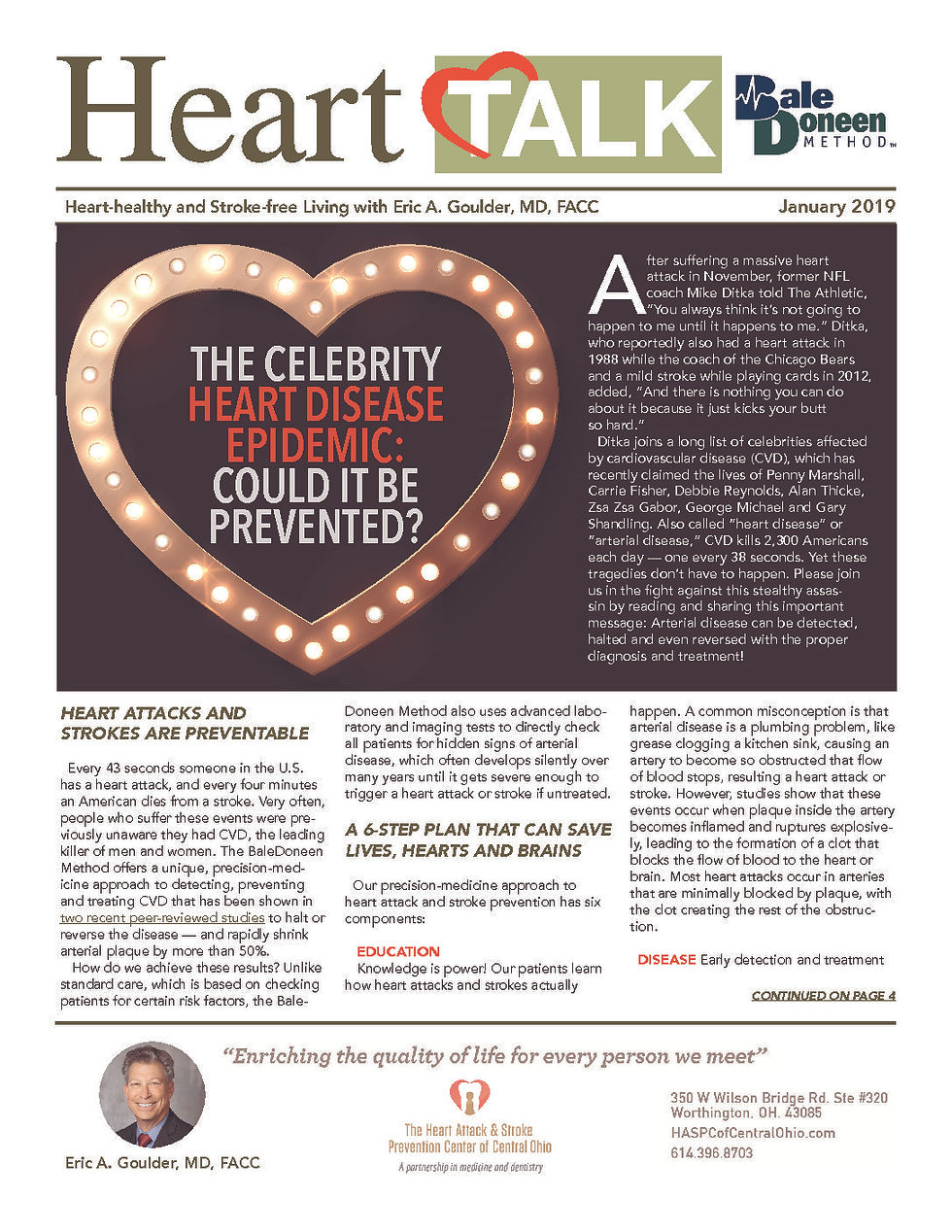 December 2020 Newsletter for the Heart Attack and Stroke Prevention Center of Central Ohio
