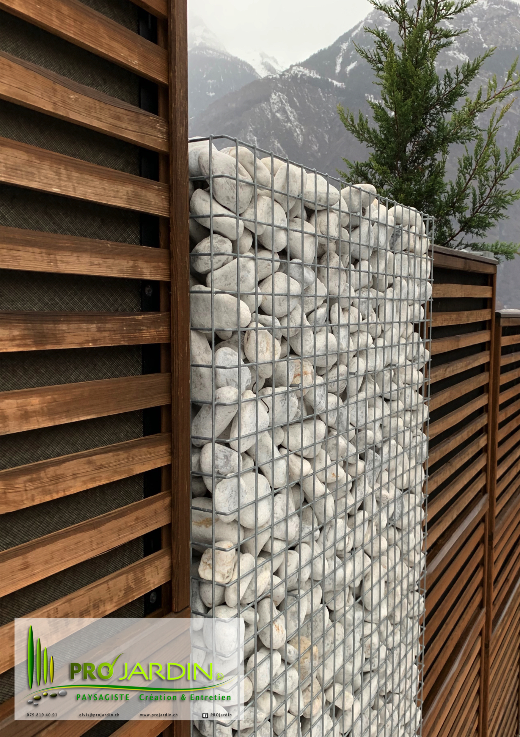 barierre antibruit bois-gabions