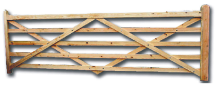  A close-up, centered shot of a light-colored wooden gate. The gate is composed of five horizontal planks and is reinforced with a distinctive diagonal bracing system that forms an 'A' frame-like structure in the center. The wood appears to be untreated or new, showing a light grain. The gate is presented against a white background with a subtle drop shadow, highlighting its shape. The image is brightly lit, focusing on the details of the construction.