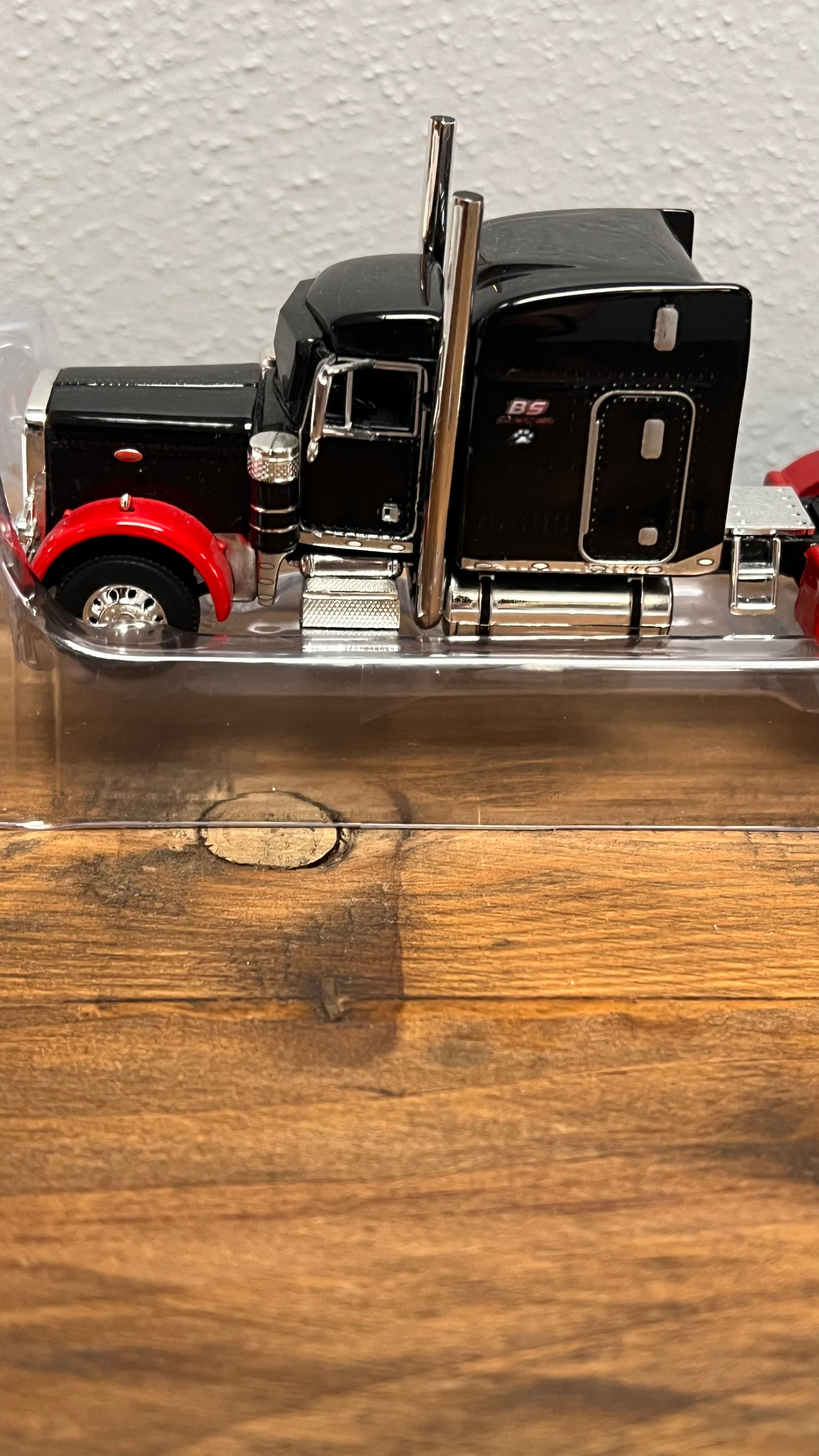 Custom 1:64 Scale Peterbilt 379 w/63" Standup and Fireman Tribute Trailer