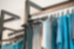 Fashion collection displayed in-store highlighting lifestyle apparel brand.