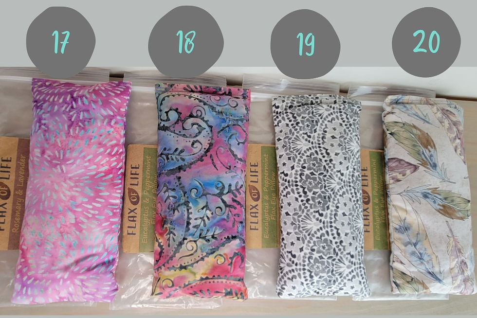 Thumbnail: Flax seed eye pillow options available 17 thru 20