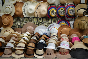 Colombian hats at Cartagena de Indias