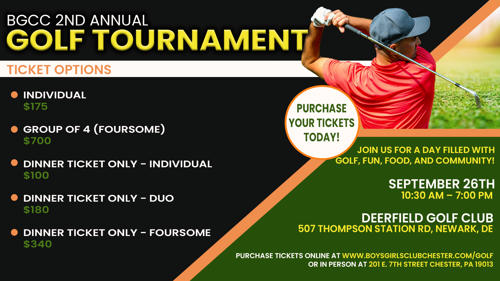Golf Tournament Boys & Girls Club of Chester