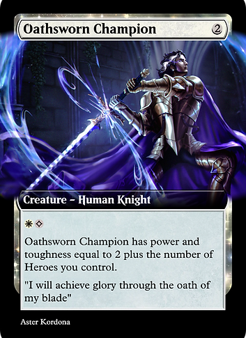 Oathsworn Champion MTG Card Boxtopper White.png