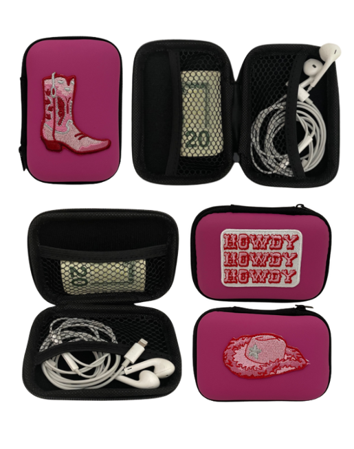 Tech Stash Case shown open and closed