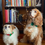 Thumbnail: Two dogs in front of bookcase wearing Not Just for Christmas Pooch Bow Ties