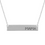 Thumbnail: Rectangle Bar MAMA necklace shown in silver on a white background