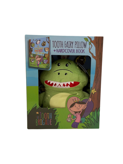 Thumbnail: Tooth Fairy Pillow & Book Set - Rebel the Dino