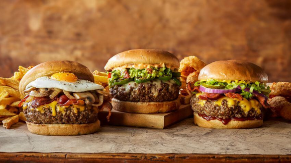 Image of three different kinds of delicious cheeseburgers