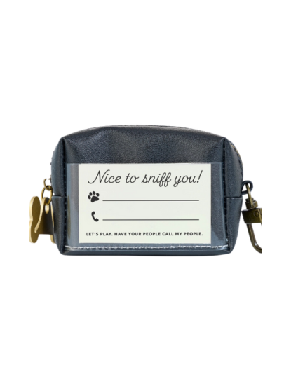 Thumbnail: Black Doggie Business Kit back showing the doggie business cards