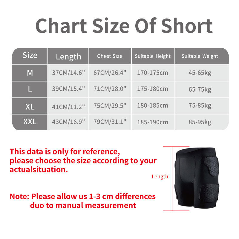 Thumbnail: Mens padded compression shorts  Honeycomb Pants Pad basketball Football Soccer F