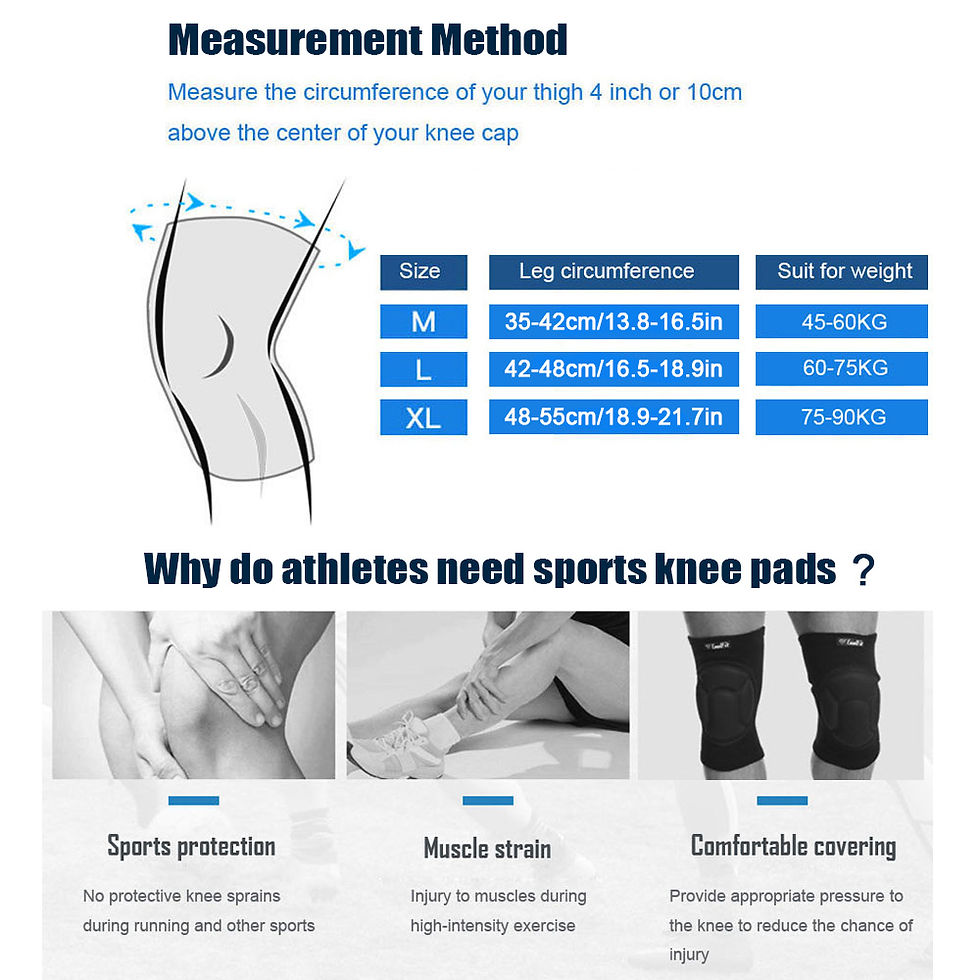 Miniaturbild: 1Pair Sports Anti-collision Sponge Knee Pads Protective Thicken Knee Brace for G