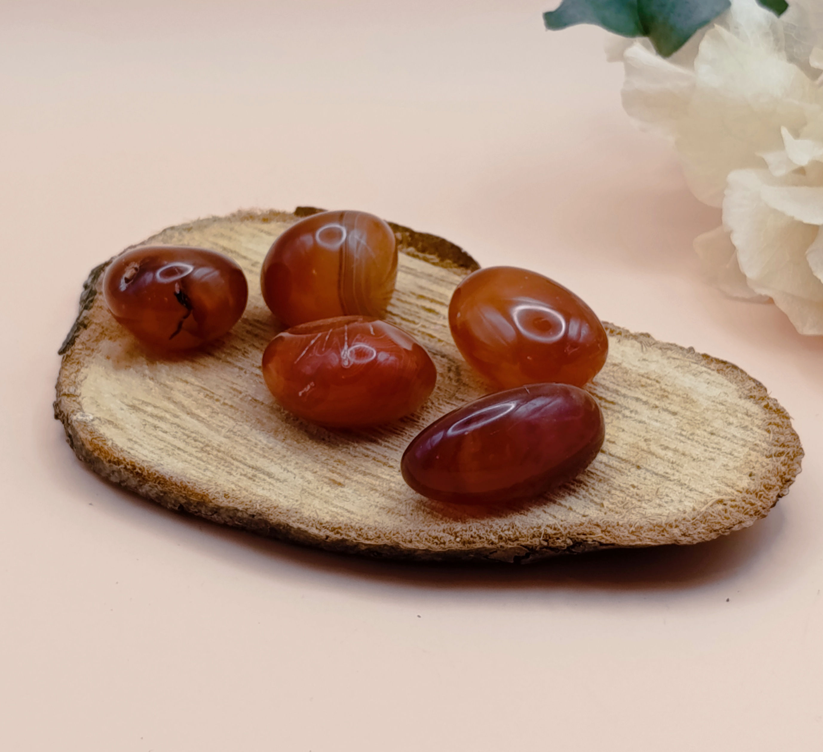 Pierre roulée "Cornaline"