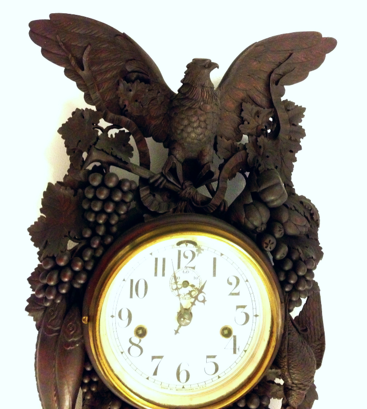 Black Forest clock / great carving