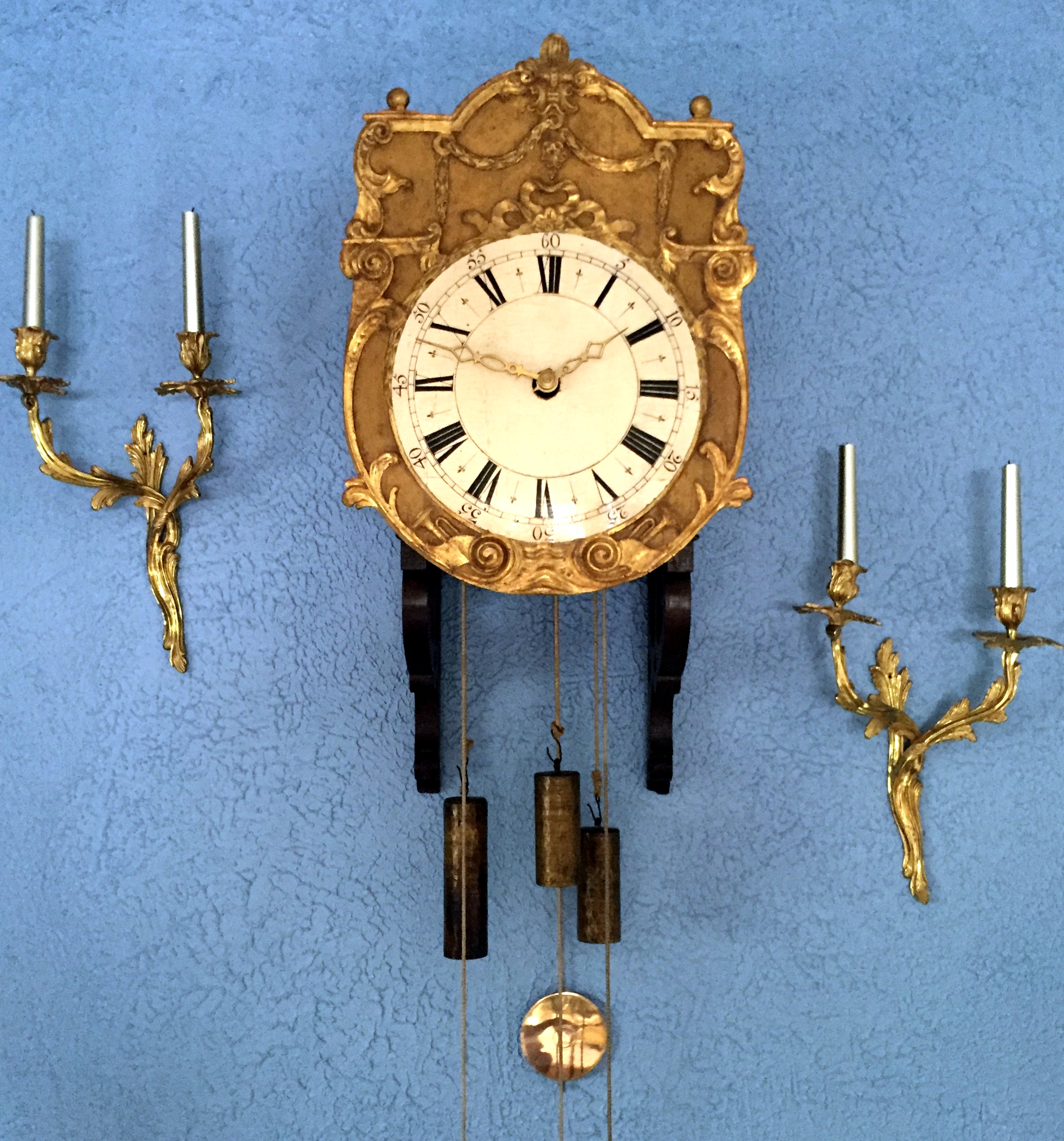 BLACK FOREST GLASS BELL CLOCK