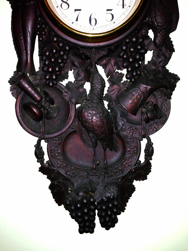 Heavy Carved Black Forest Clock