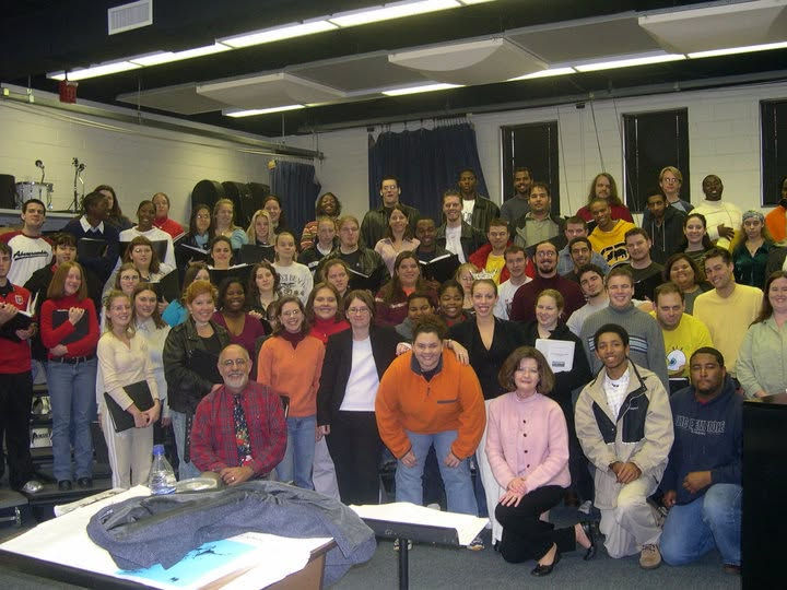 Photo is of the 2003 Concert Choir led by Dr. Gary Wright. In this photo there are 7 people who have passed since it was taken.