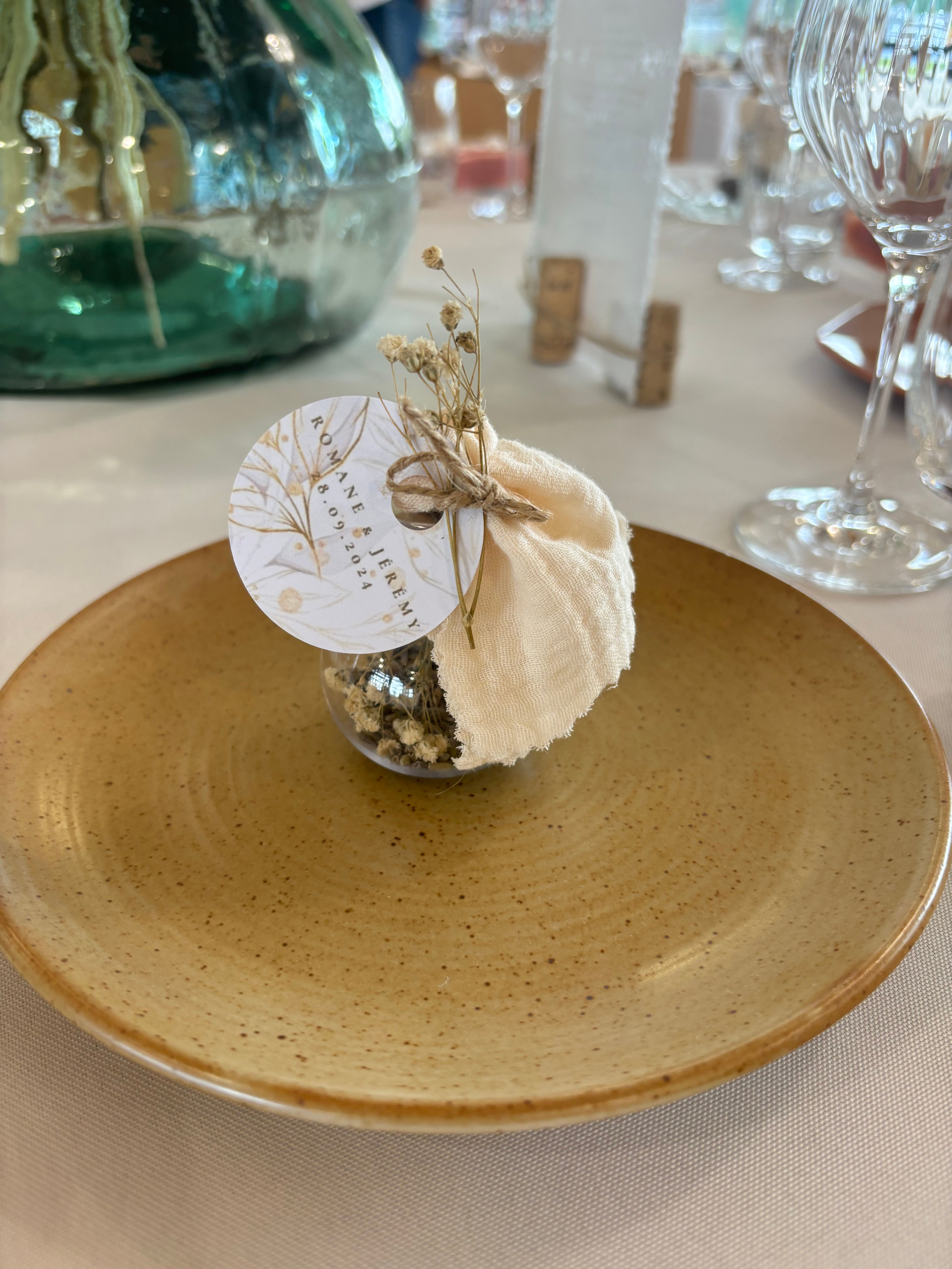 Bonbonnière transparente - Inspiration Pastel