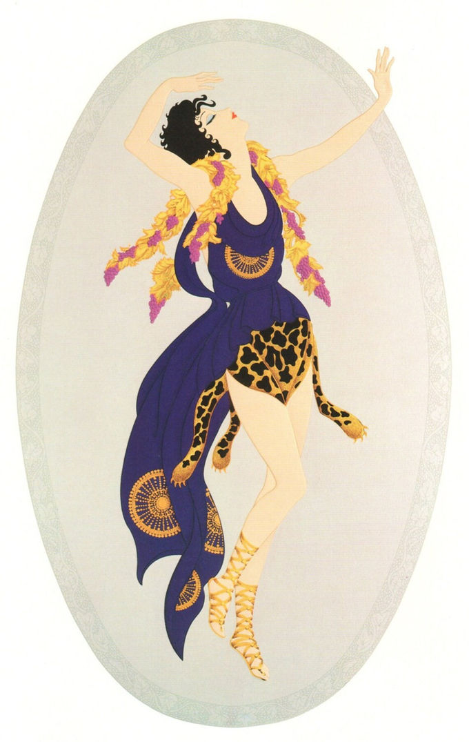 Erte Bacchante goddess of wine