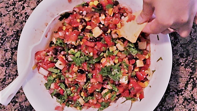 Mexican - Black Beans and Corn with Pepper Jack Cheese Salsa Recipe