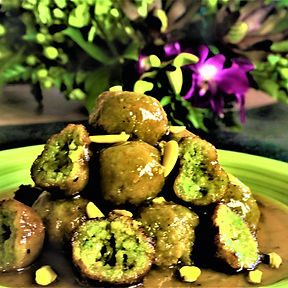 Indian - Pistachio Gulab Jamun with Mango Pulp Syrup Recipe