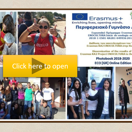 Dissemination - Erasmus - ENOCULTURA - Photobook 2018-2020 ECO [GR] Online Edition