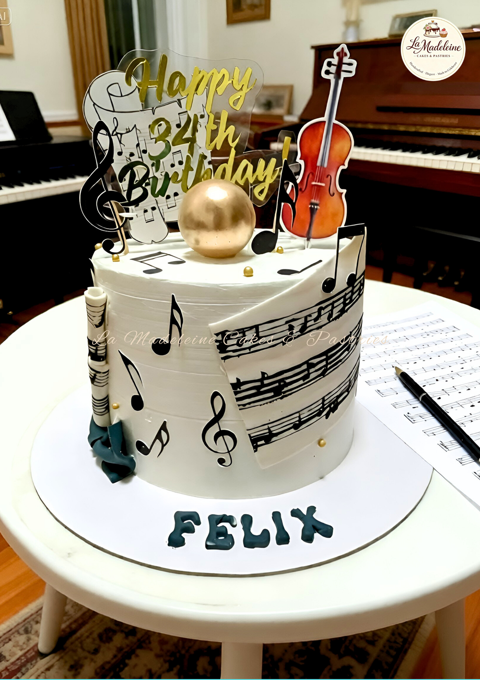 Melody of Celebration Birthday Cake